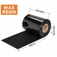 Dažanti juosta (karboninė) 110 mm x 300 m – WAX/RESIN