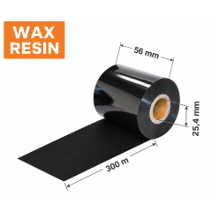 Dažanti juosta (karboninė) 56 mm x 300 m – WAX/RESIN