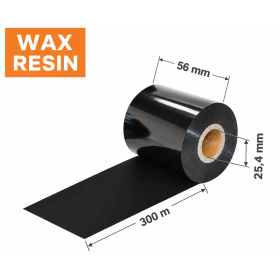 Dažanti juosta (karboninė) 56 mm x 300 m – WAX/RESIN