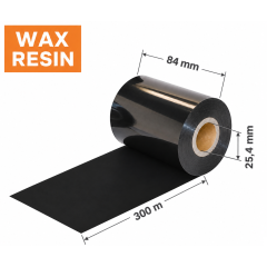 Dažanti juosta (karboninė) 84 mm x 300 m – WAX/RESIN