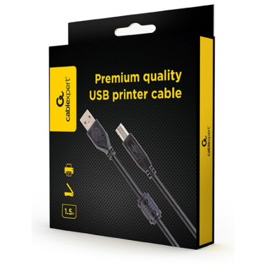 USB 2.0 A–B spausdintuvo laidas Gembird 1,5 m (CCFB-USB2-AMBM-1.5M) – Premium