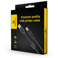 USB 2.0 A–B spausdintuvo laidas Gembird 3 m (CCFB-USB2-AMBM-3M) – Premium