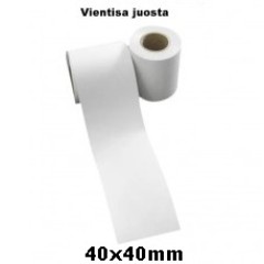 Lipnios Termo etiketės 40x40m. Ištisinė juosta (Thermal ECO)