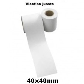 Lipnios Termo etiketės 40x40m. Ištisinė juosta (Thermal ECO)