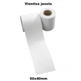 Lipnios Termo etiketės 60x40m. Ištisinė juosta (Thermal ECO)