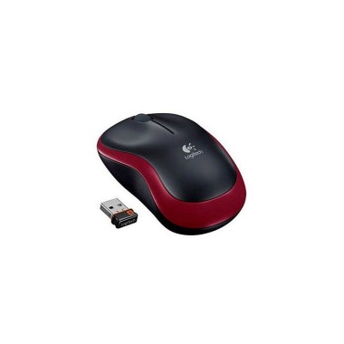 Belaidė pelė Logitech M185 (910-002237), raudona