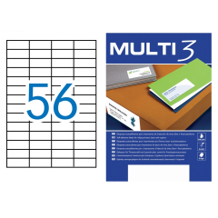 Lipnios etiketės 52,5 × 21,2 mm (A4, 56 etiketės lape) – Multi 3