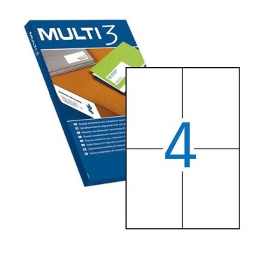 Lipnios etiketės 105 × 148 mm (A4, 4 etiketės lape) – Multi 3