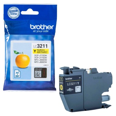 Kasetė Brother LC3211Y geltona – Originali