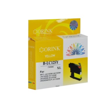 Kasetė Brother LC125XL Y geltona – Premium