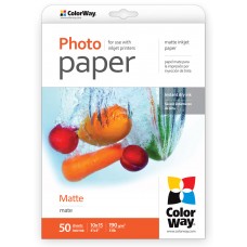 Foto popierius ColorWay MATT, A6, 190 g/m2, 50 lapų