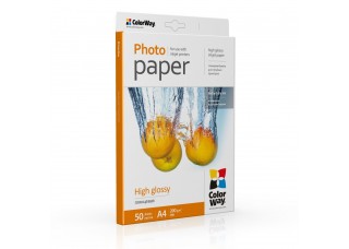 Foto popierius ColorWay High Glossy, A4, 200 g/m2, 50 lapų