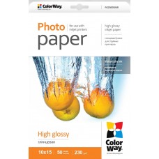 Foto popierius ColorWay High Glossy, A6, 230 g/m2, 50 lapų