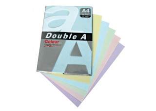 Spalvotas popierius Double A, Rinkinys, A4, 80 g/m² 5x100l. (Pastelinės)