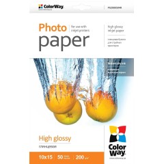 Foto popierius ColorWay High Glossy, A6, 200 g/m2, 50 lapų
