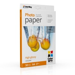 Foto popierius ColorWay High Glossy, A4, 180 g/m2, (50 lapų)