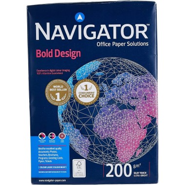 Popierius Navigator Bold Design A4, 200 g/m2