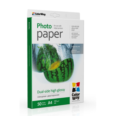 Foto popierius ColorWay Dual-Side High Glossy, A4, 155 g/m2, 50 lapų