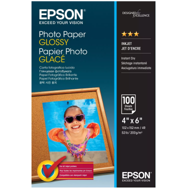 Foto popierius Epson A6 200 g/m2 blizgus (100 lap.)