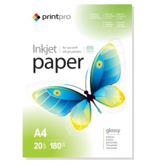 Foto popierius PrintPro High Glossy, A4, 180 g/m², 20 lapų