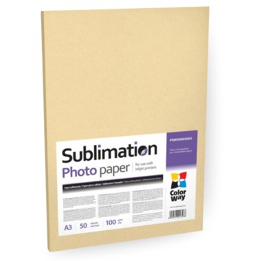 Sublimacinis ColorWay photo paper, A3, 100 g/m2, (50 lapų)