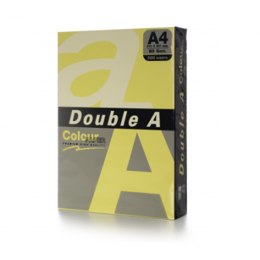 Spalvotas popierius Double A, A4, 80 g/m² 500l. BUTTER