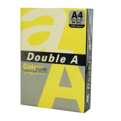 Spalvotas popierius Double A, A4, 80 g/m² 500l. LEMON