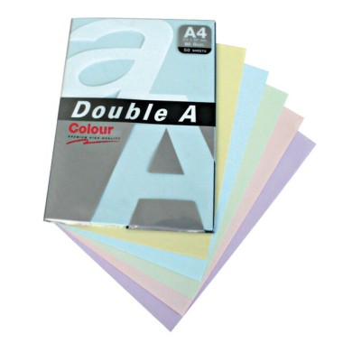 Spalvotas popierius Double A, Rinkinys, A4, 80 g/m² 5x20l. (Pastelinės)