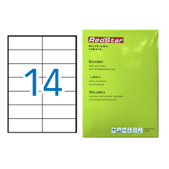 Lipnios etiketės 105 × 42,4 mm (A4, 14 etikečių lape) – RedStar