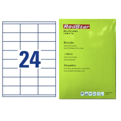 Lipnus popierius 63,5 × 33,9 mm (A4, 24 etiketės lape) – RedStar
