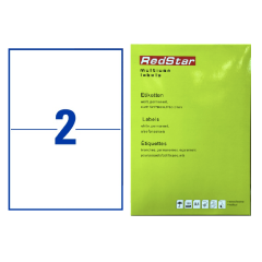 Lipnios etiketės 210 × 148 mm (A4, 2 etiketės lape) – RedStar