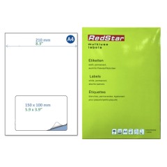 Lipnios etiketės 100 × 150 mm – A4, 1 etiketė lape – RedStar (Return Label) Lipnios etiketės 100 × 150 mm – A4, 1 etiketė lape – RedStar (Return Label)