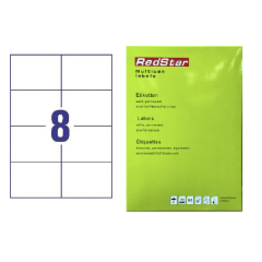 Lipnios etiketės 105 × 74 mm (A4, 8 etiketės lape) – RedStar
