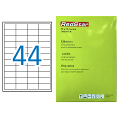 Lipnus popierius 48,5 × 25,4 mm (A4, 44 etiketės lape) – RedStar