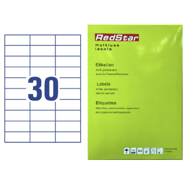 Lipnus popierius 70x29,7 (A4, 30 etikečių lape) – RedStar