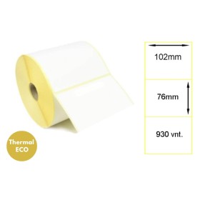 Lipnios termo etiketės 102x76mm (930 vnt.) – Thermal ECO