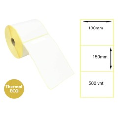 Lipnios termo etiketės 100x150mm, balta (500 vnt.) – Thermal ECO