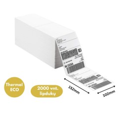 Lipnios termo etiketės 102x152mm (2000 vnt.) – Thermal ECO