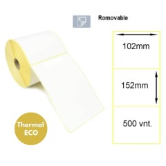 Lipnios termo etiketės 102x152mm (300 vnt.) – Thermal TOP, nuimami