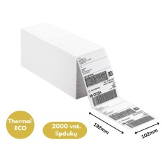 Lipnios termo etiketės 102x192mm (2000 vnt.) – Thermal ECO