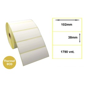 Lipnios termo etiketės 102x38mm (1790 vnt.) – Thermal ECO