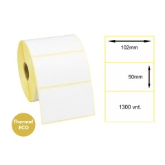 Lipnios termo etiketės 102x50mm (1300 vnt.) – Thermal ECO Lipnios termo etiketės 102x50mm (1300 vnt.) – Thermal ECO
