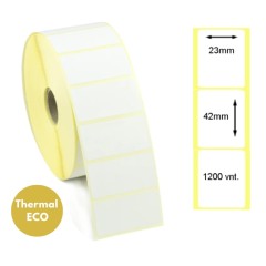 Lipnios termo etiketės 23x42mm (1200 vnt.) – Thermal ECO