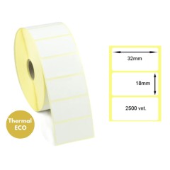 Lipnios termo etiketės 32x18mm (2500 vnt.) – Thermal ECO