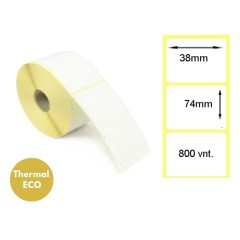 Lipnios termo etiketės 38x74mm (800 vnt.) – Thermal ECO