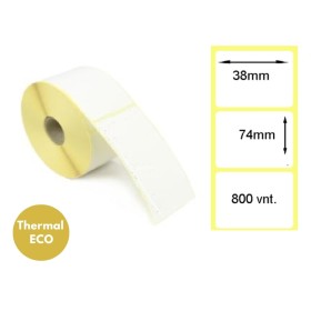 Lipnios termo etiketės 38x74mm (800 vnt.) – Thermal ECO