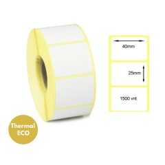 Lipnios termo etiketės 40x25mm (1500 vnt.) – Thermal ECO