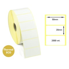 Lipnios termo etiketės 50x20mm (2000 vnt.) – Thermal ECO