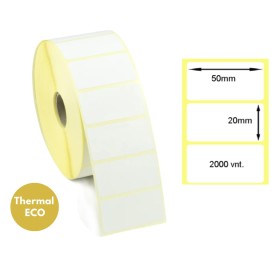 Lipnios termo etiketės 50x20mm (2000 vnt.) – Thermal ECO