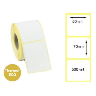 Lipnios termo etiketės 50x70mm (500 vnt.) – Thermal ECO